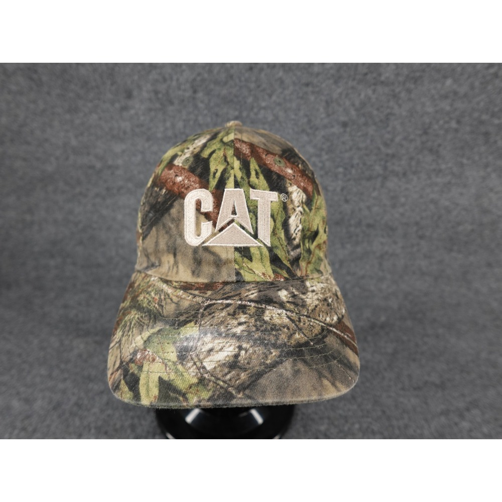 Caterpillar Camo Baseball Hat Mens One Size Green Excellent RealTree Camouflage